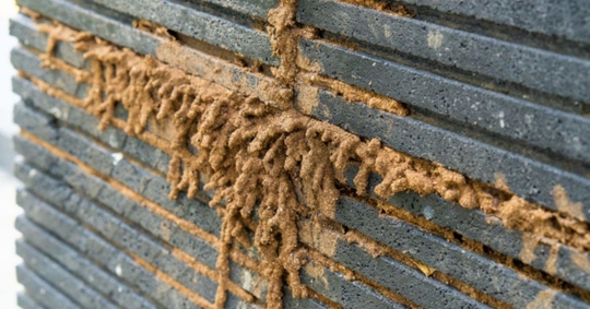 Termite nest on the wall/foundation